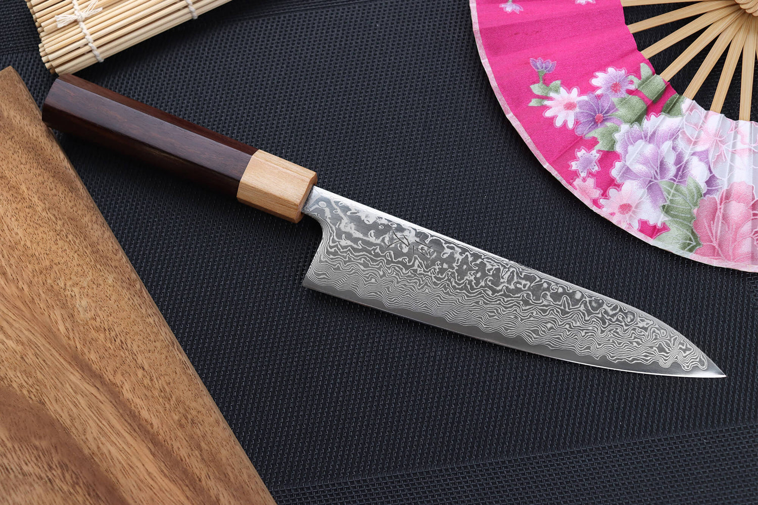 Couteau de chef japonais 18cm Tsunehisa SLD Damas bois de rose