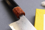 Couteau santoku 16,5cm japonais artisanal Toshihiro Wakui Aogami 2 damas laminé