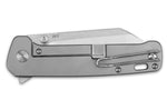 Couteau pliant QSP Penguin Plus 130XLD1 manche en fibre de carbone/titane gris et noir 11,4cm