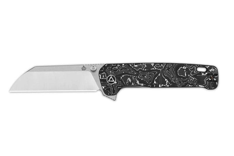 Couteau pliant QSP Penguin Plus 130XLD1 manche en fibre de carbone/titane gris et noir 11,4cm