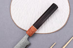 Couteau sujihiki 21cm japonais artisanal Toshihiro Wakui Aogami 2 damas laminé