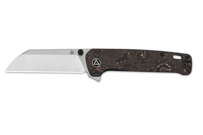 Couteau pliant QSP Penguin Plus 130XLE1 manche en carbone/titane noir et bronze 11,4cm