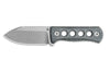 Couteau QSP Canary 141D1 lame en inox 7cm manche ajouré en micarta denim + étui kydex