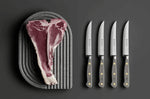 Set de 4 couteaux à steak Wusthof Classic Colour Velvet Oyster forgés lame 12cm