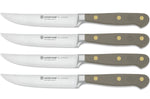 Set de 4 couteaux à steak Wusthof Classic Colour Velvet Oyster forgés lame 12cm