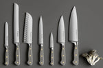 Bloc de 7 couteaux Wusthof Classic Colour Velvet Oyster forgés