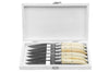 Coffret 6 couteaux de table Prestige Laguiole Bougna manches en os ouvragés
