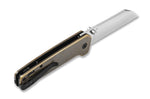 Couteau pliant QSP Penguin 130F manche en laiton stonewashed marron 10,2cm