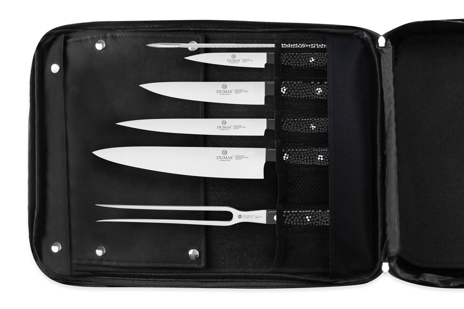 Sac spécial chef Sabatier 32 Dumas Cuisineco 4 couteaux + 14 ustensiles - Exclusivité