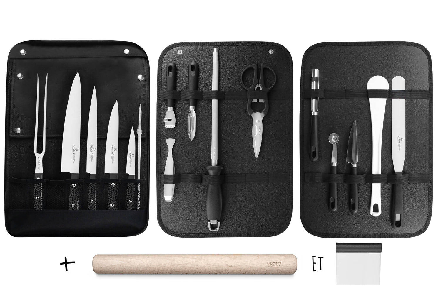 Sac spécial chef Sabatier 32 Dumas Cuisineco 4 couteaux + 14 ustensiles - Exclusivité