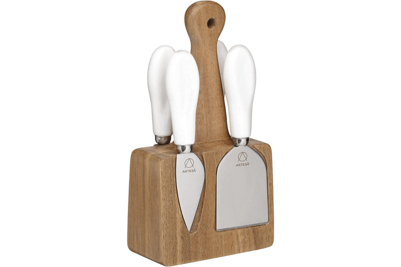 Set d'ustensiles à fromage Artesà avec bloc en bois