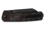 Couteau pliant QSP Penguin 130URD manche en G10 et carbone noir/rouge 10,2cm