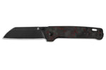 Couteau pliant QSP Penguin 130URD manche en G10 et carbone noir/rouge 10,2cm