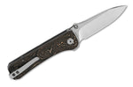 Couteau pliant QSP Hawk 131T manche en carbone incrusté de cuivre 10,5cm noir/bronze