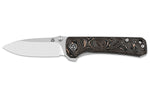 Couteau pliant QSP Hawk 131T manche en carbone incrusté de cuivre 10,5cm noir/bronze