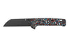 Couteau pliant QSP Penguin Plus 130XLG2 manche en carbone/titane multicolore 11,4cm