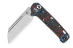 Couteau pliant QSP Penguin 130SJF1 manche en carbone multicolore 10,3cm