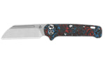 Couteau pliant QSP Penguin 130SJF1 manche en carbone multicolore 10,3cm