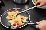 Spatule à crêpes Rösle en silicone noir et acier inoxydable