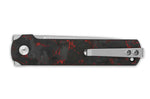 Couteau pliant QSP Lark 144D manche en carbone/G10 noir et rouge 10,8cm