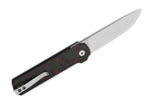 Couteau pliant QSP Lark 144D manche en carbone/G10 noir et rouge 10,8cm