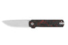 Couteau pliant QSP Lark 144D manche en carbone/G10 noir et rouge 10,8cm