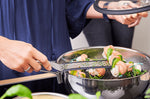 Spatule Rösle coudée perforée en silicone et acier inoxydable 32cm