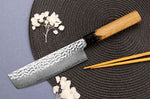 Couteau nakiri 16cm japonais Sakai Takayuki Kashi Urushi VG10 damas