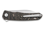 Couteau pliant QSP Otter 140B1 manche en carbone/cuivre noir et bronze 9,6cm