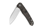 Couteau pliant QSP Otter 140B1 manche en carbone/cuivre noir et bronze 9,6cm