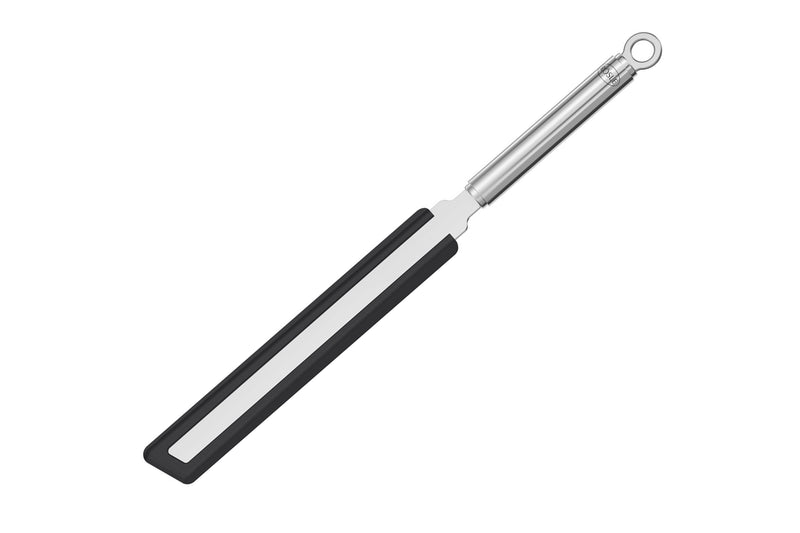 Spatule à crêpes Rösle en silicone noir et acier inoxydable