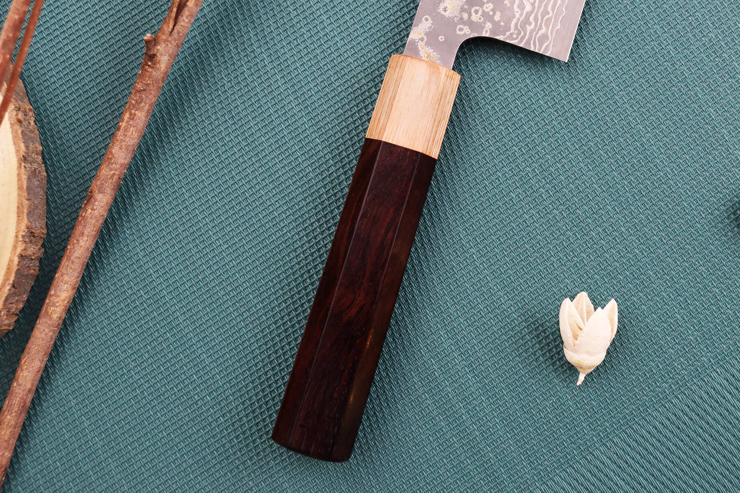 Couteau nakiri japonais artisanal Takeshi Saji VG10 Gold 16,5cm