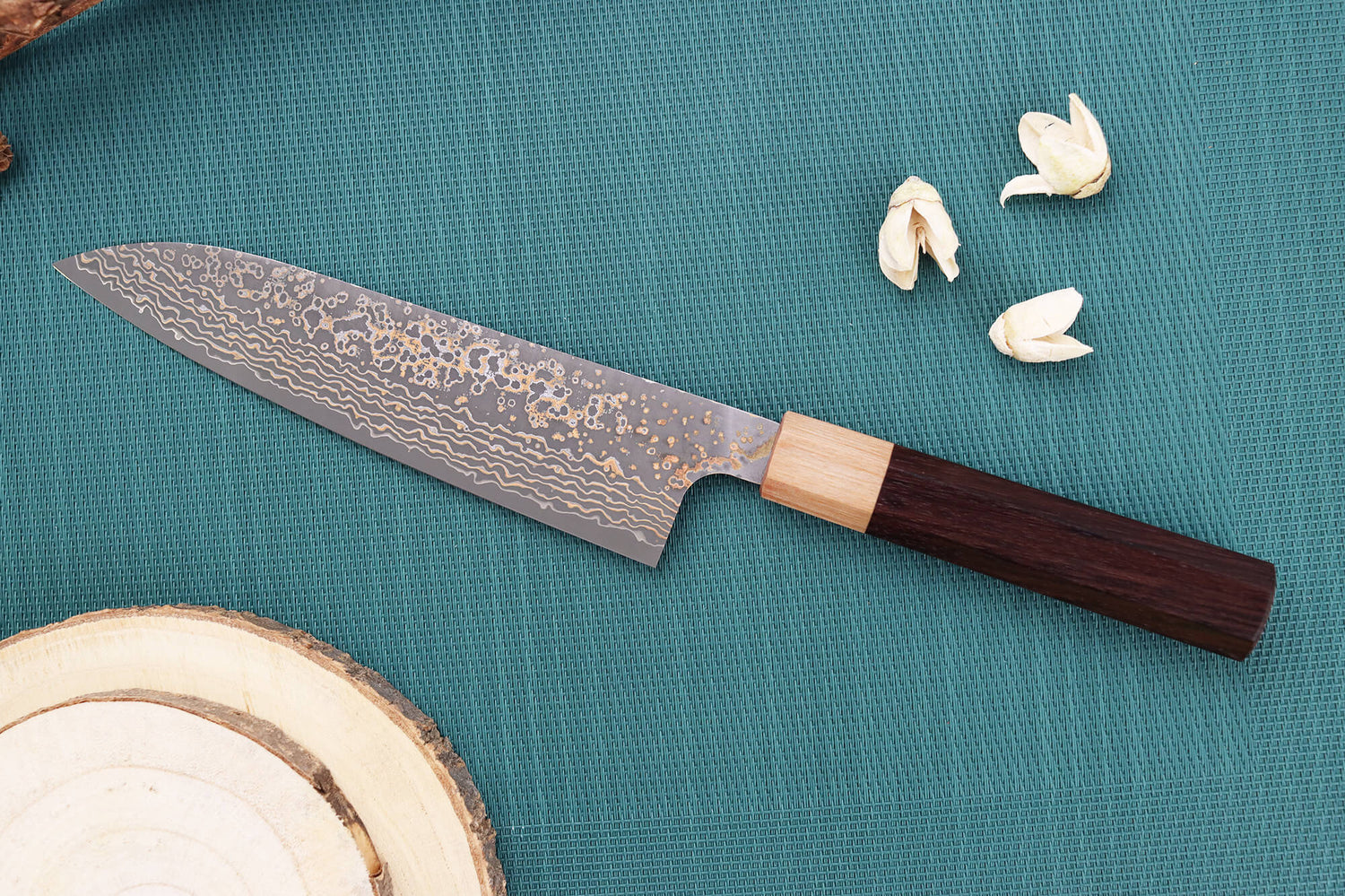 Couteau de chef 18cm japonais artisanal Takeshi Saji VG10 Gold