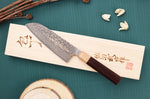 Couteau santoku 16,5cm japonais artisanal Takeshi Saji VG10 Gold