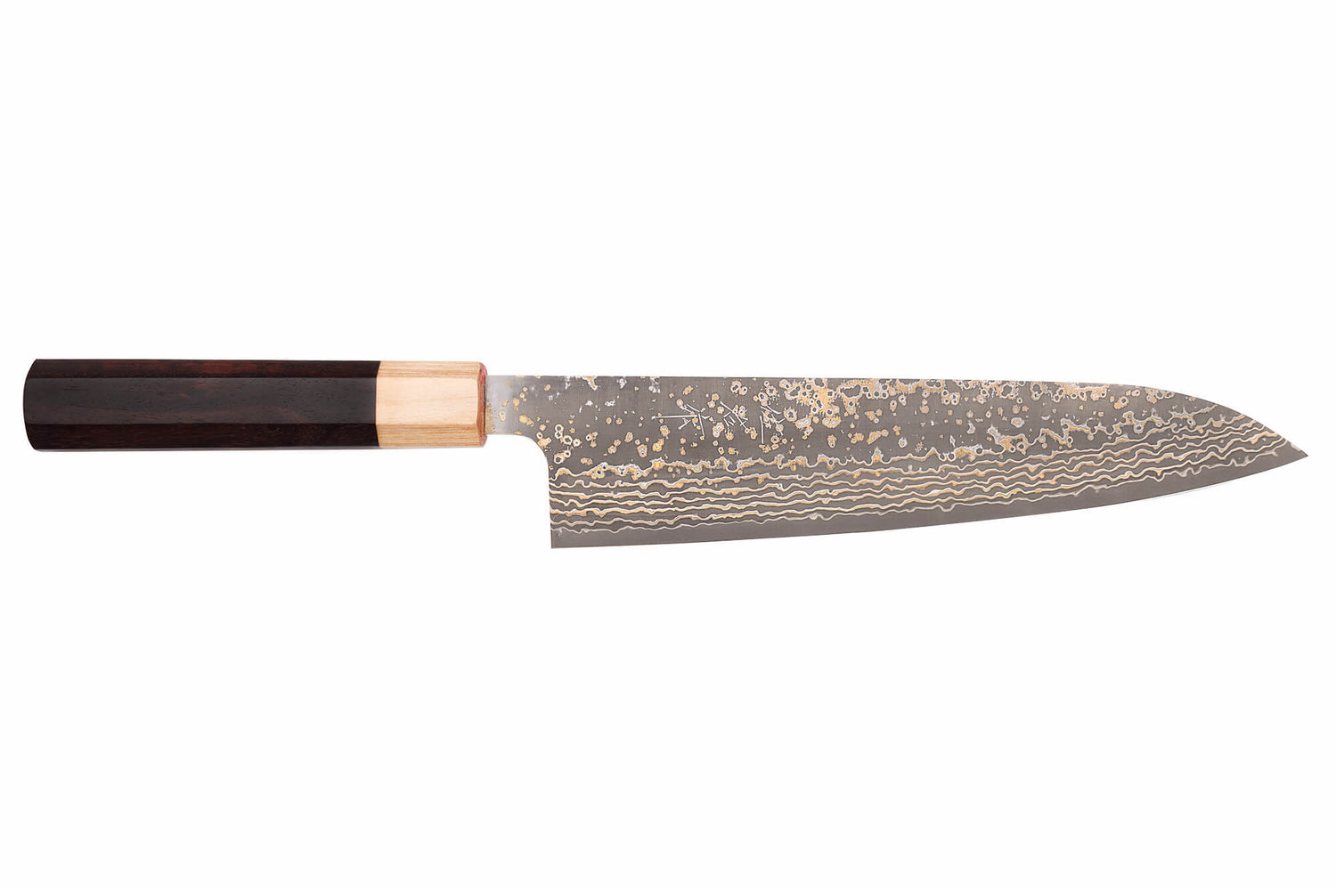 Couteau de chef 21cm japonais artisanal Takeshi Saji VG10 Gold