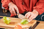 Couteau santoku Rösle Tradition lame alvéolée 17,5cm