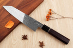 Couteau de chef kiritsuke 21cm japonais artisanal Sukenari SG2 damas
