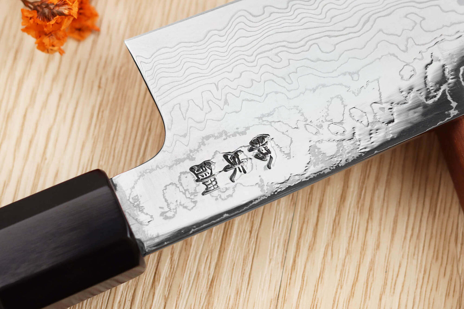 Couteau de chef kiritsuke 21cm japonais artisanal Sukenari SG2 damas