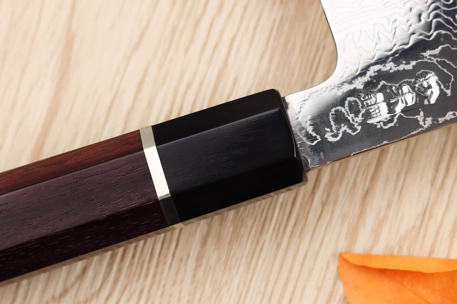 Couteau de chef kiritsuke 21cm japonais artisanal Sukenari SG2 damas
