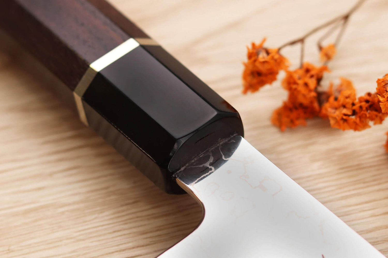 Couteau de chef kiritsuke 21cm japonais artisanal Sukenari SG2 damas