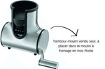 Tambour moyen pour moulin à fromage Rösle en acier inoxydable