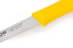 Couteau d'office Arcos Nova lame dentée en acier Nitrum manche jaune 10cm