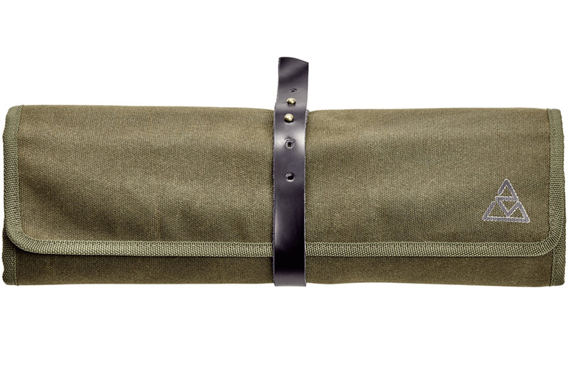 Trousse de cuisinier vide Triangle en toile cirée kaki 45 x 35,5cm