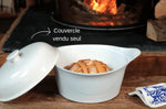 Couvercle à pain pour cocotte Cookut 24cm en céramique blanche