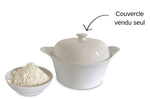 Couvercle à pain pour cocotte Cookut 24cm en céramique blanche
