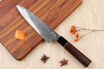 Couteau de chef 21cm japonais artisanal Sukenari SG2 damas