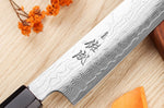Couteau sujihiki kiritsuke 27cm japonais artisanal Sukenari SG2 damas