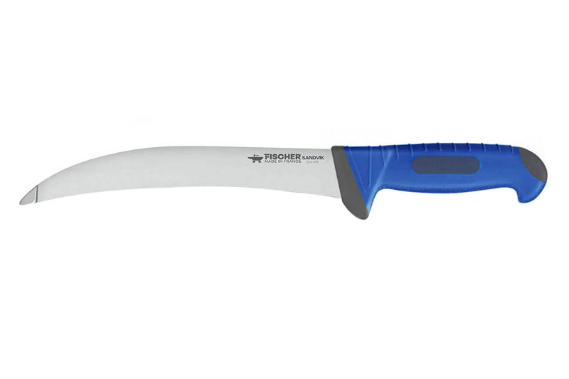 Couteau tripier 20cm courbé sans pointe Fischer SWE-STEEL manche ultra confort