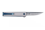 Couteau pliant CRKT CEO Microflipper 7081 manche en aluminium gris 8,25cm
