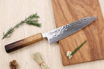 Couteau de chef japonais artisanal Wusaki Yaketa AUS10 damas 18cm